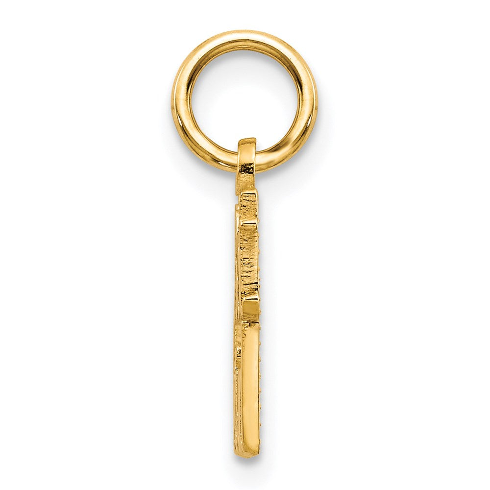 Alternate view of the 14k Yellow Gold Script Best Friend Charm or Pendant, 18mm by The Black Bow Jewelry Co.