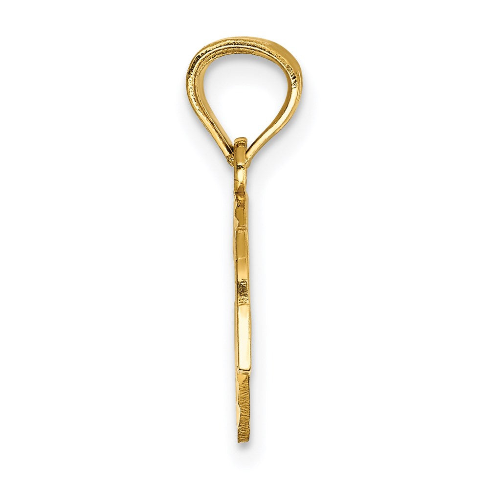 Alternate view of the 14k Yellow Gold Best Friend Heart Set of 2 Pendants, 19mm by The Black Bow Jewelry Co.