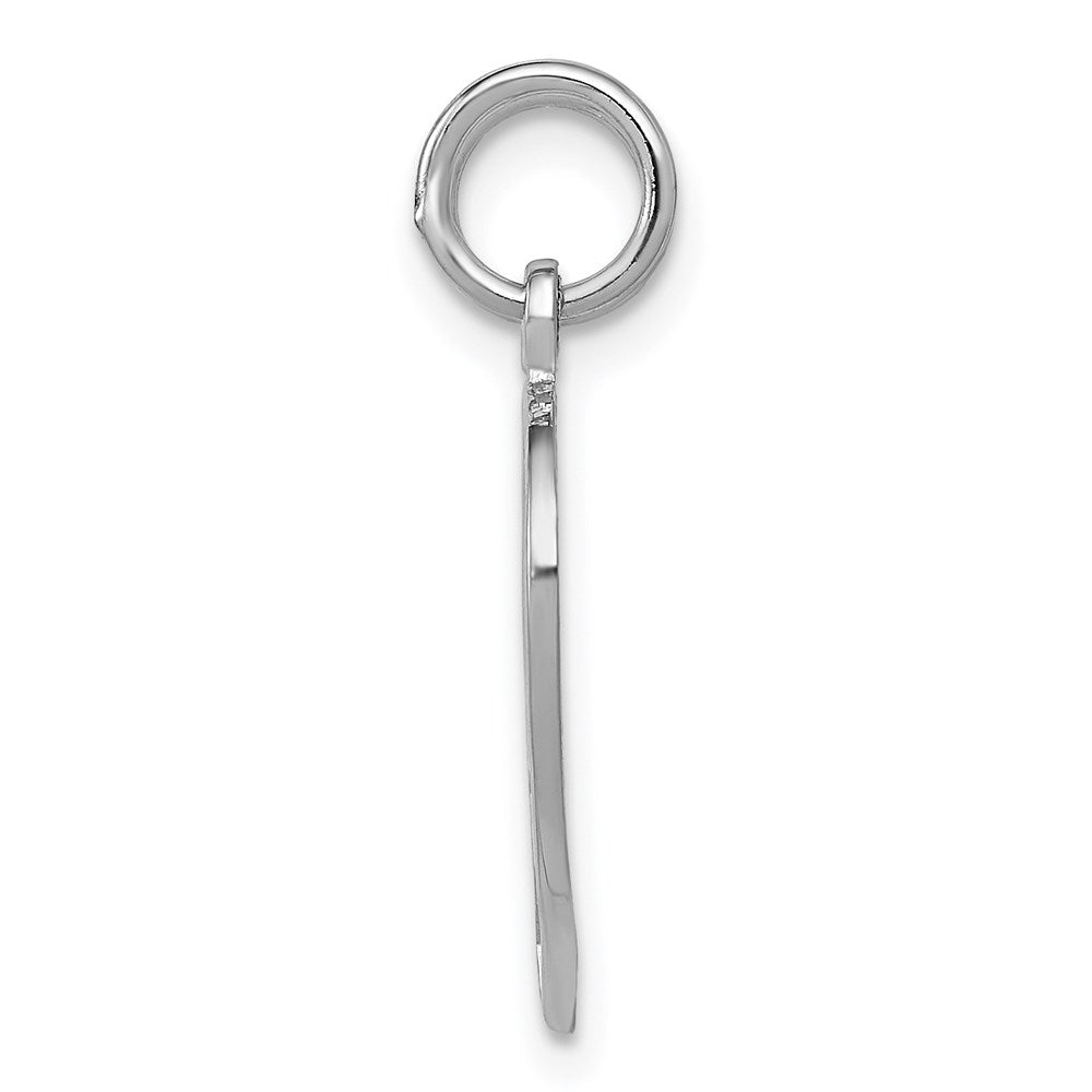 Alternate view of the 14k White Gold Best Friend Heart Set of 2 Charm or Pendants, 17mm by The Black Bow Jewelry Co.