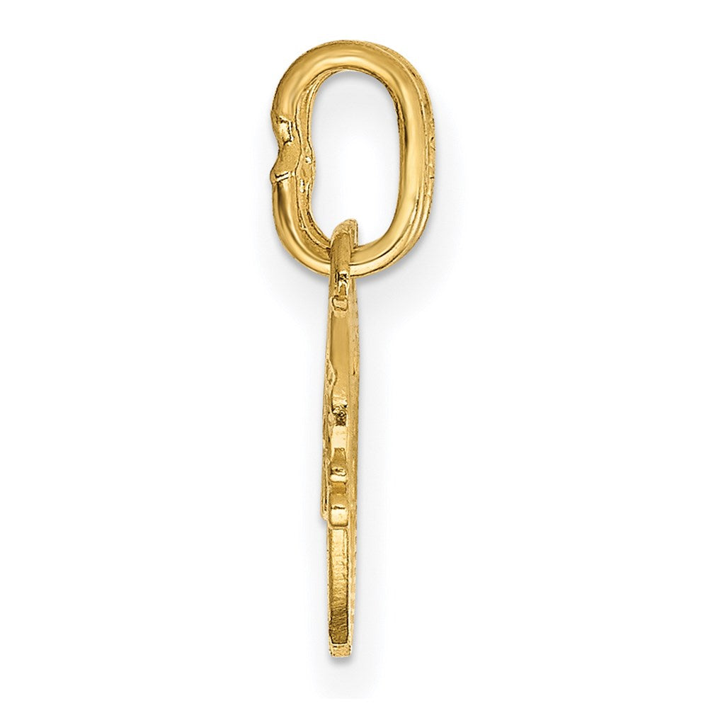 Alternate view of the 14k Yellow Gold Double Heart Best Friends 2 Charm or Pendants, 16mm by The Black Bow Jewelry Co.