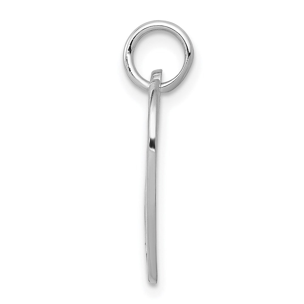 Alternate view of the 14k White Gold Sweet 16 Heart Charm or Pendant, 16mm by The Black Bow Jewelry Co.