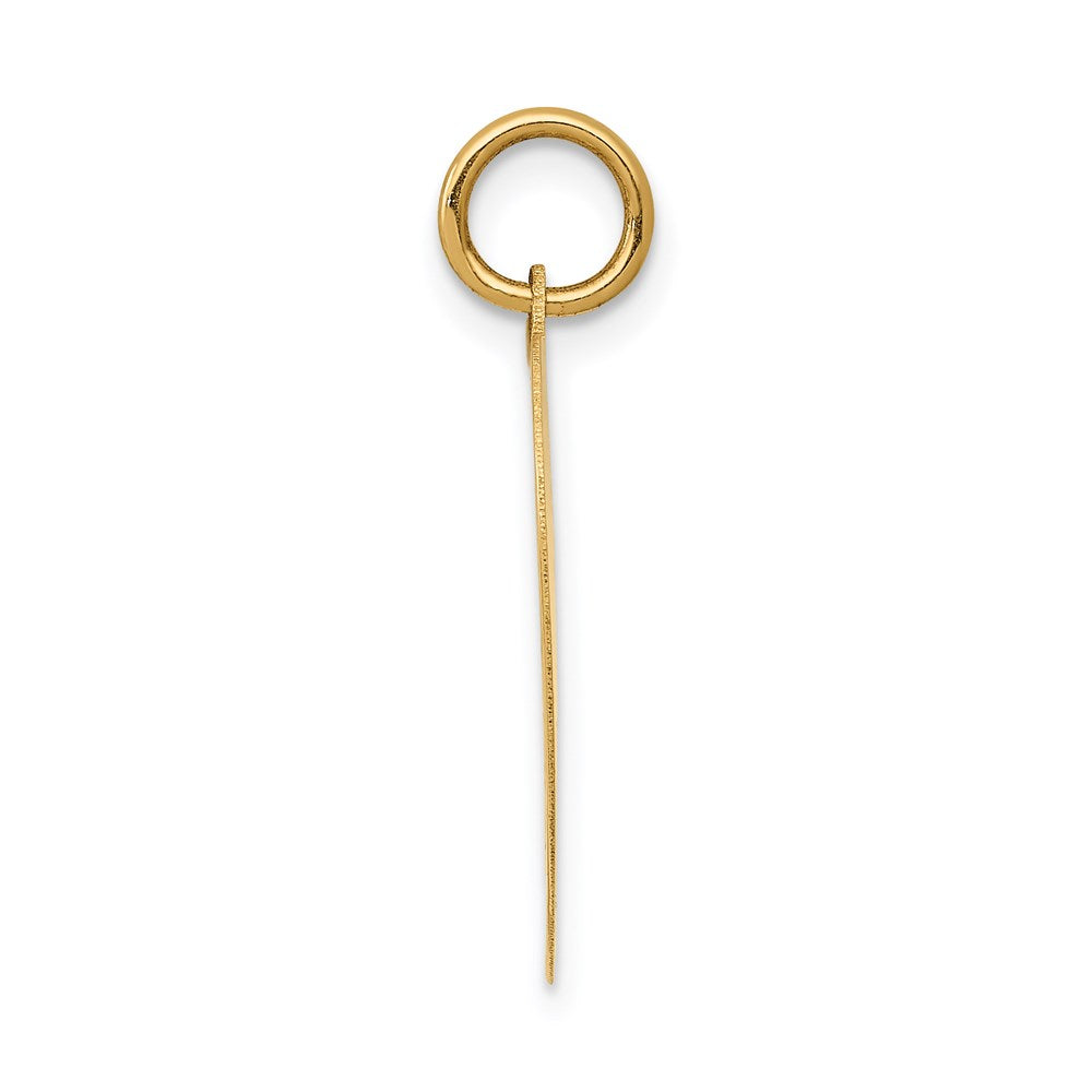 Alternate view of the 14k Yellow Gold Happy Birthday Heart Disc Charm or Pendant, 18mm by The Black Bow Jewelry Co.