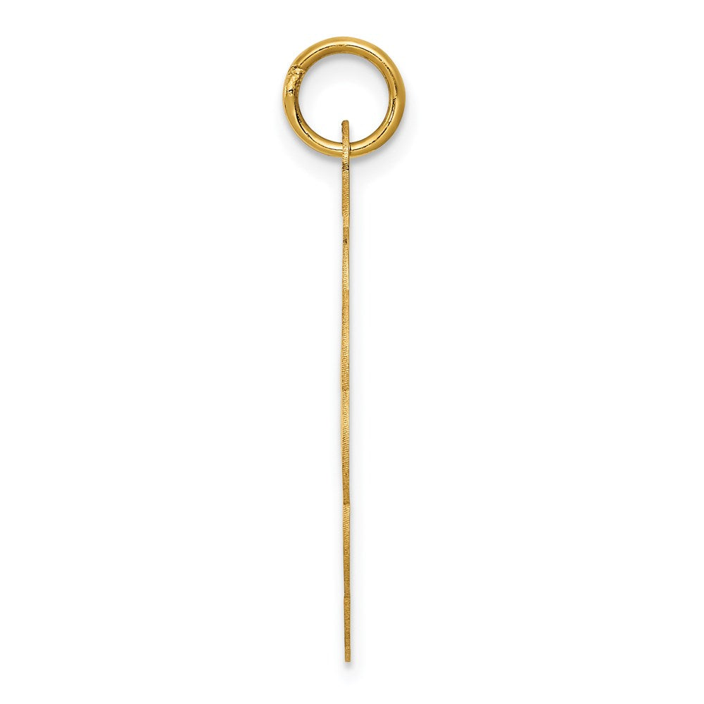 Alternate view of the 14k Yellow Gold Happy Birthday Disc Pendant, 22mm by The Black Bow Jewelry Co.
