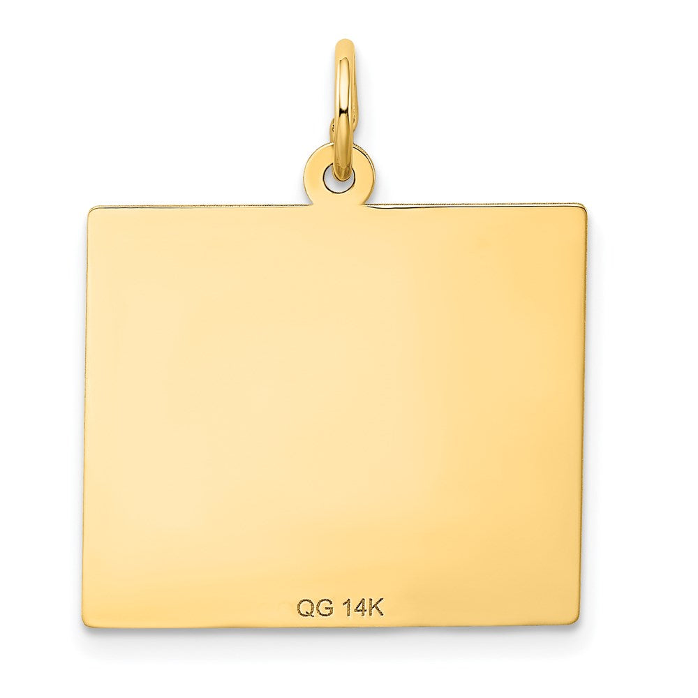 Alternate view of the 14k Yellow Gold Sunday Start Perpetual Calendar Charm or Pendant, 22mm by The Black Bow Jewelry Co.