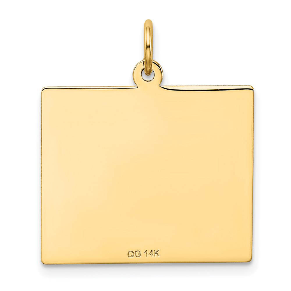 Alternate view of the 14k Yellow Gold Tuesday Start Perpetual Calendar Charm Pendant, 22mm by The Black Bow Jewelry Co.