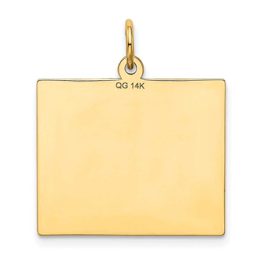 Alternate view of the 14k Yellow Gold Thursday Start Perpetual Calendar Charm Pendant, 22mm by The Black Bow Jewelry Co.