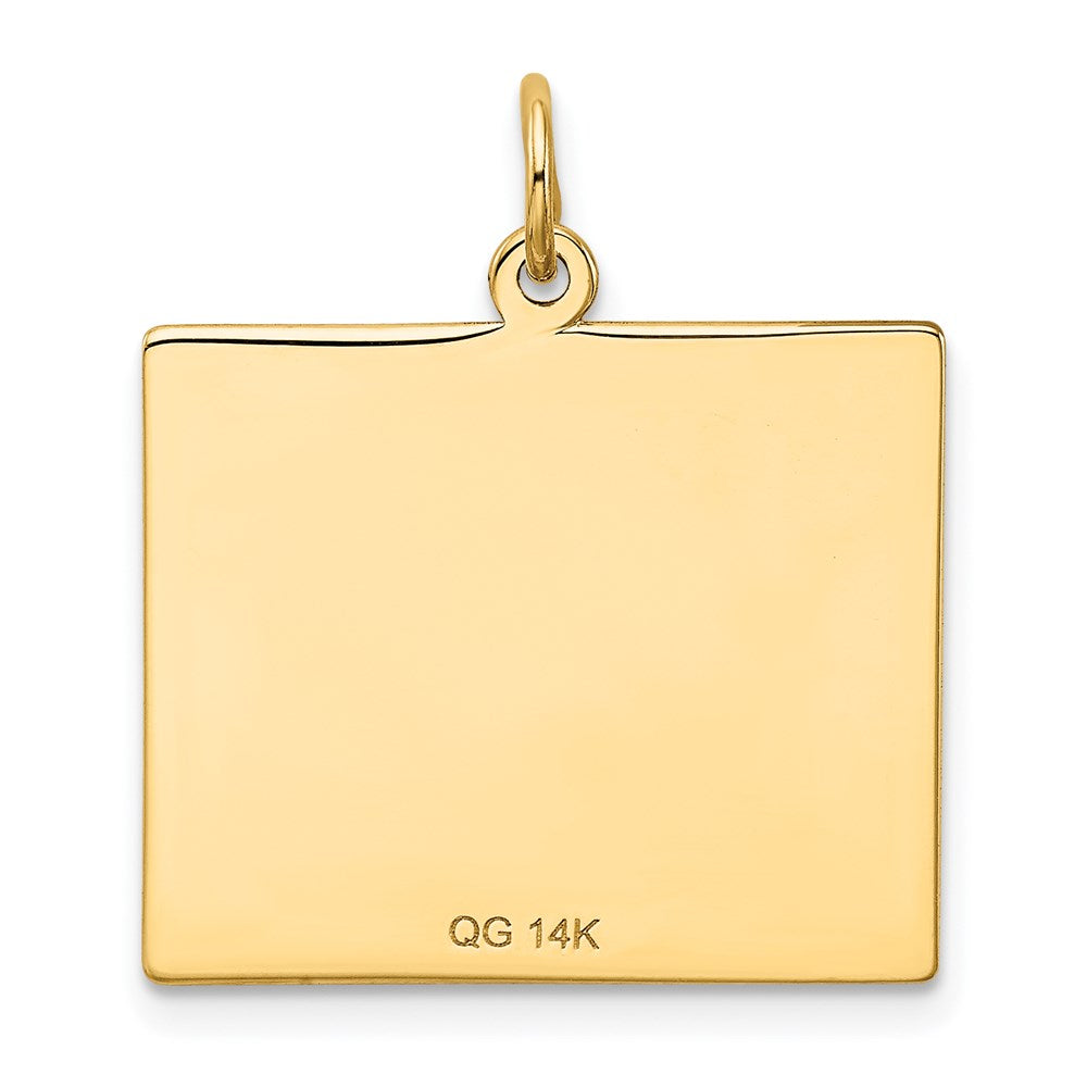 Alternate view of the 14k Yellow Gold Friday Start Perpetual Calendar Charm or Pendant, 22mm by The Black Bow Jewelry Co.