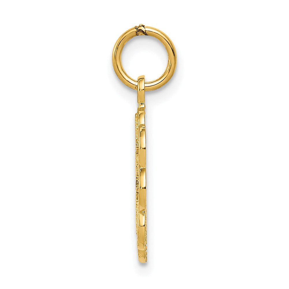Alternate view of the 14k Yellow Gold I Love Nana Charm or Pendant, 14mm by The Black Bow Jewelry Co.