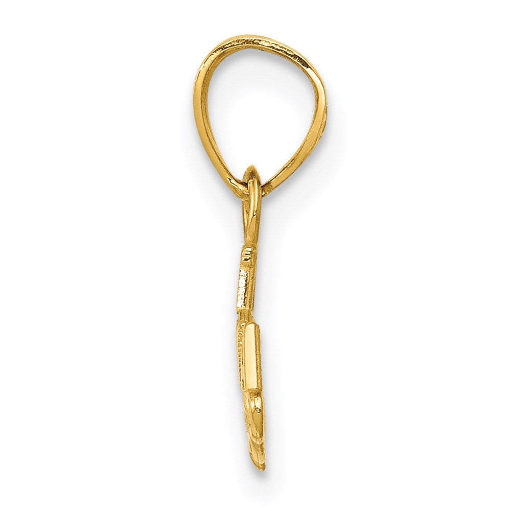 Alternate view of the 14k Yellow Gold Best Grandma Script Pendant, 16mm by The Black Bow Jewelry Co.