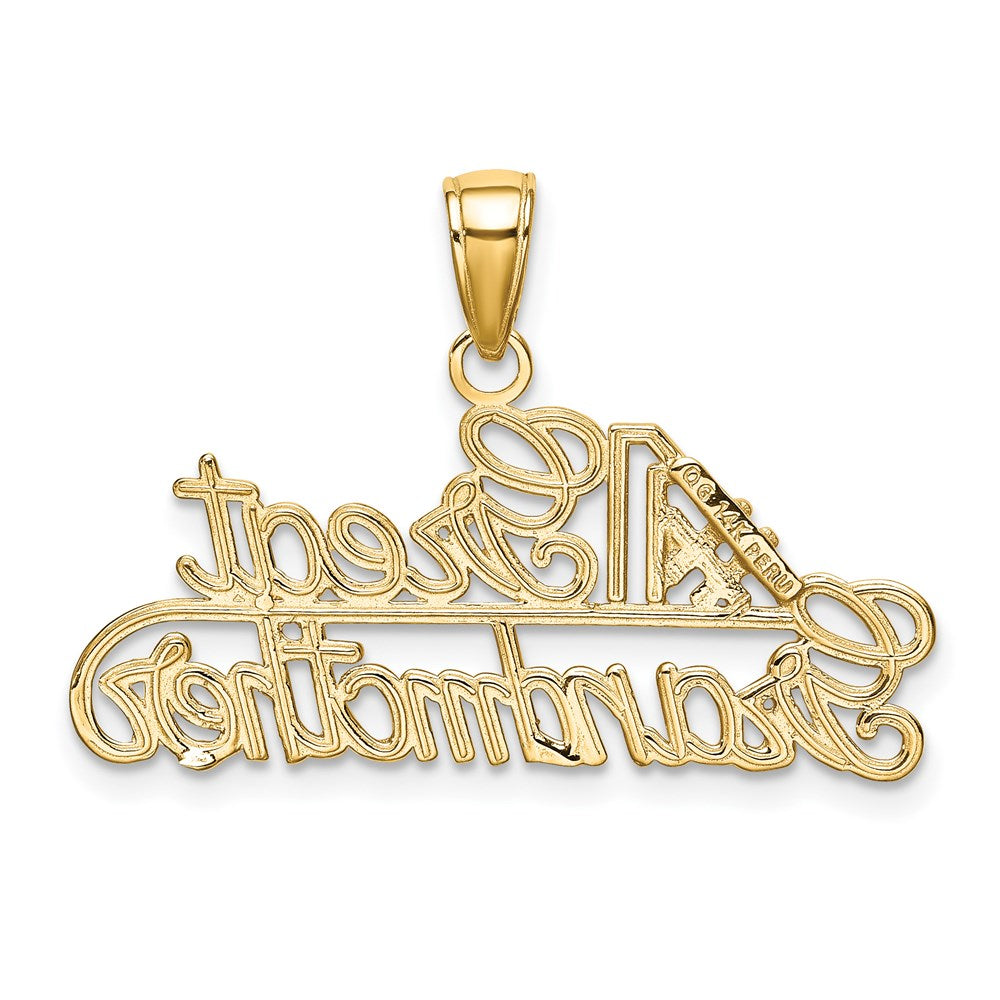 Alternate view of the 14k Yellow Gold #1 Great Grandmother Pendant, 31mm by The Black Bow Jewelry Co.