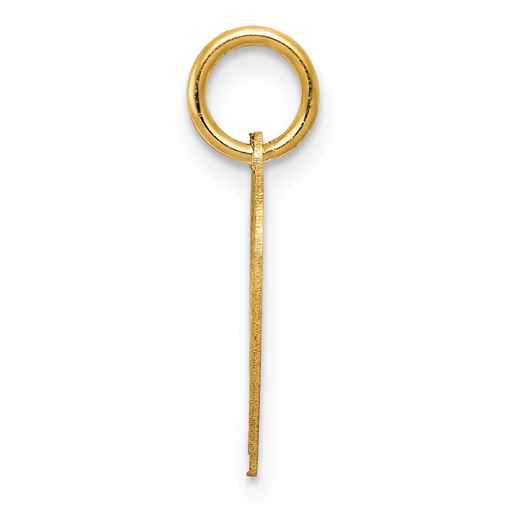 Alternate view of the 14k Yellow Gold #1 Goddaughter Heart Disc Charm or Pendant, 17mm by The Black Bow Jewelry Co.