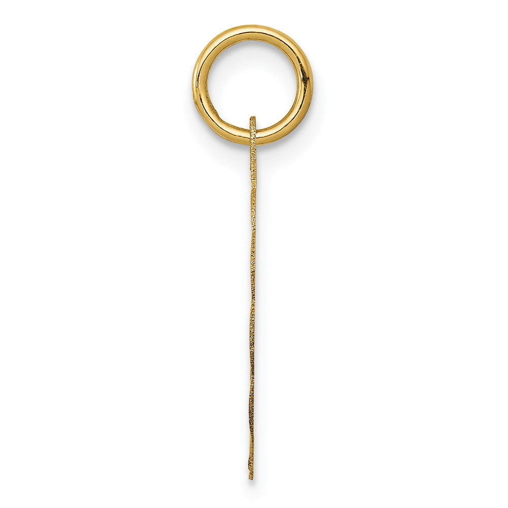 Alternate view of the 14k Yellow Gold #1 Godmother Circle Charm or Pendant, 15mm by The Black Bow Jewelry Co.