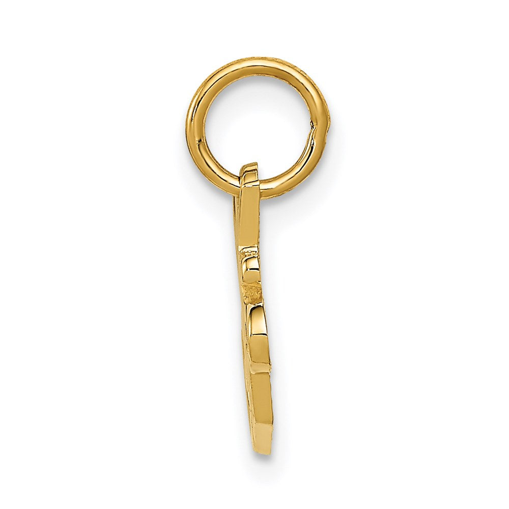Alternate view of the 14k Yellow Gold Special Sister Charm or Pendant, 21mm by The Black Bow Jewelry Co.