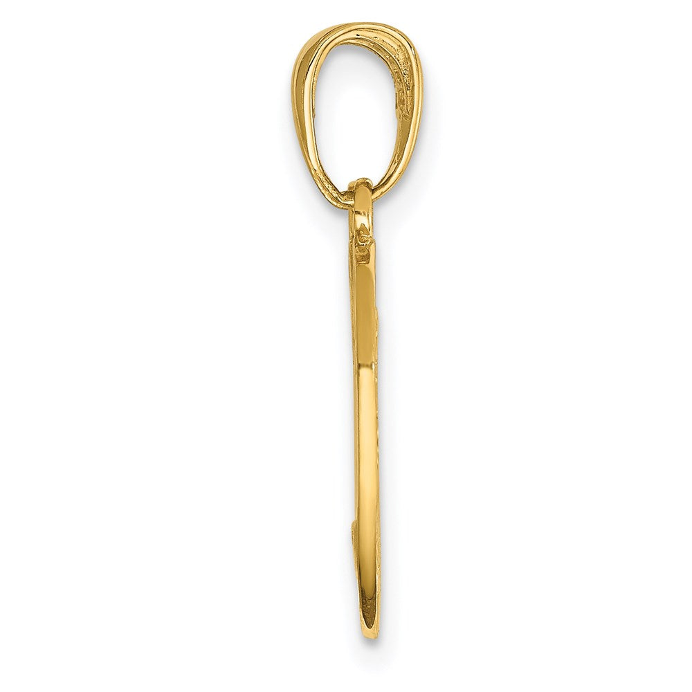 Alternate view of the 14k Yellow Gold Big Sister, Little Sister Set of 2 Pendants, 16mm by The Black Bow Jewelry Co.