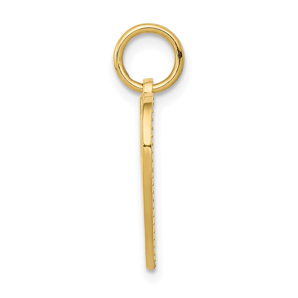 Alternate view of the 14k Yellow Gold Daddy's Little Girl Heart Charm or Pendant, 15mm by The Black Bow Jewelry Co.