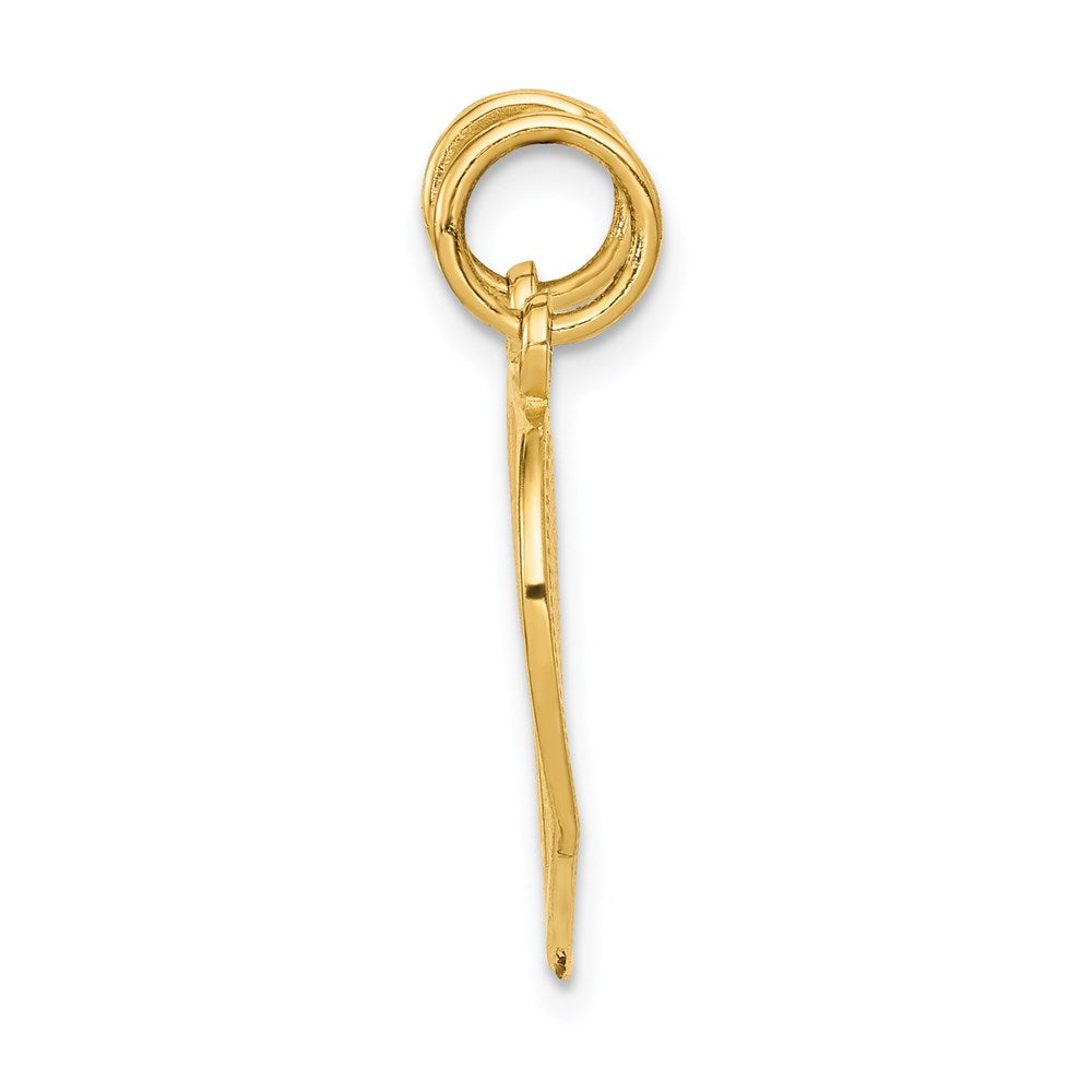 Alternate view of the 14k Yellow Gold Mom and Daughter Heart Set of 2 Charm or Pendants 16mm by The Black Bow Jewelry Co.