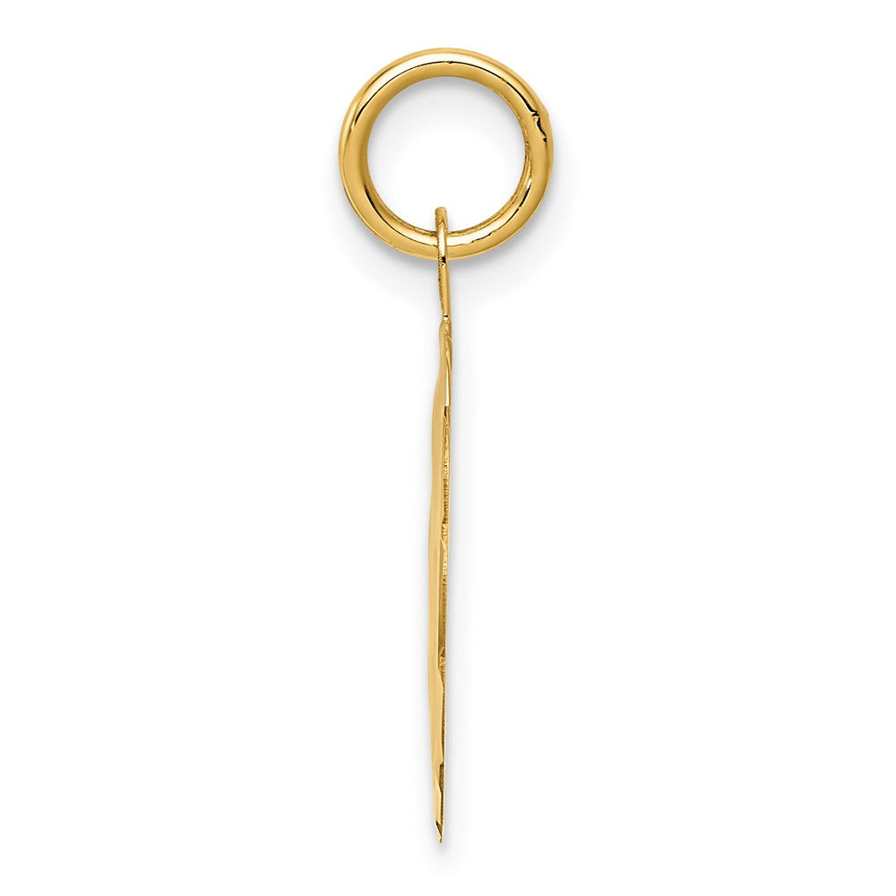 Alternate view of the 14k Yellow Gold Special Daughter Engravable Disc Charm or Pendant 15mm by The Black Bow Jewelry Co.