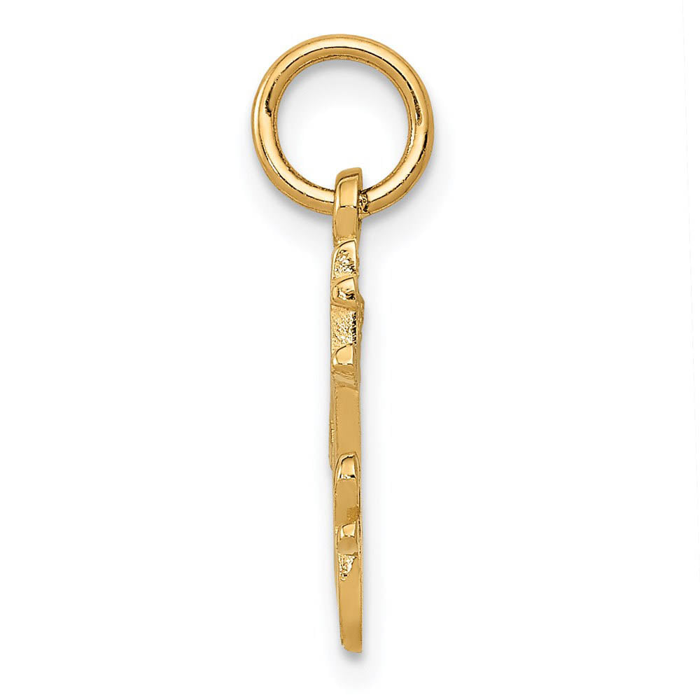 Alternate view of the 14k Yellow Gold Polished Perfect Wife Charm or Pendant, 22mm by The Black Bow Jewelry Co.