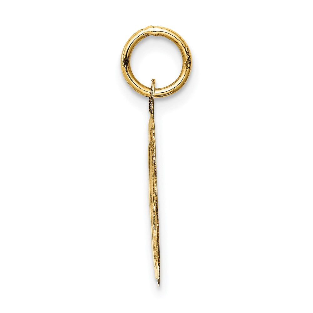 Alternate view of the 14k Yellow Gold Merry Christmas Engravable Disc Charm or Pendant, 15mm by The Black Bow Jewelry Co.