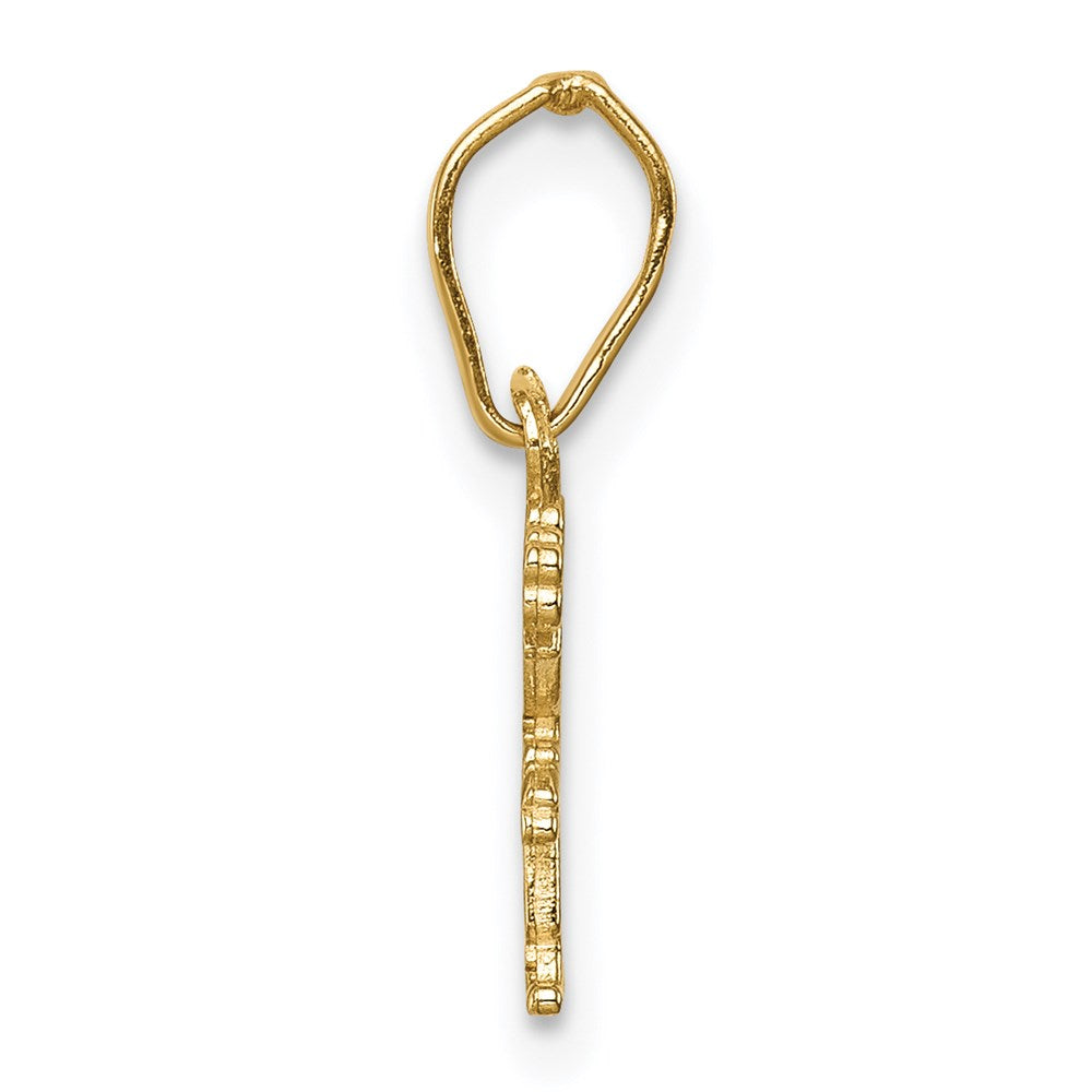 Alternate view of the 14k Yellow Gold Polished Little Girl Pendant, 7mm by The Black Bow Jewelry Co.