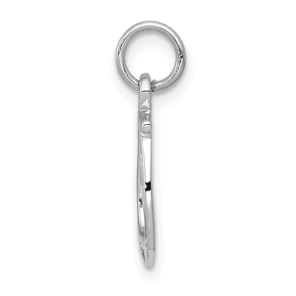 Alternate view of the 14k White Gold Horseshoe Charm or Pendant, 10mm (3/8 inch) by The Black Bow Jewelry Co.