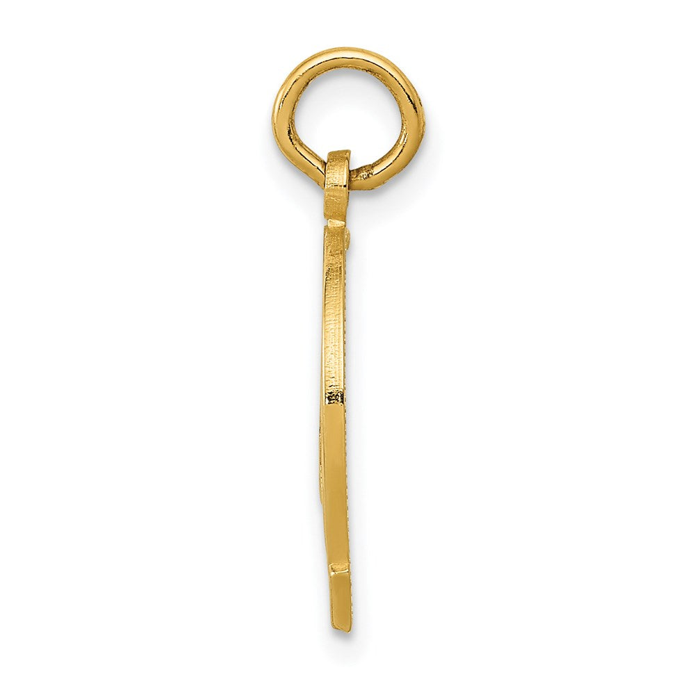 Alternate view of the 14k White or Yellow Gold Good Luck Horseshoe Charm or Pendant, 13mm by The Black Bow Jewelry Co.