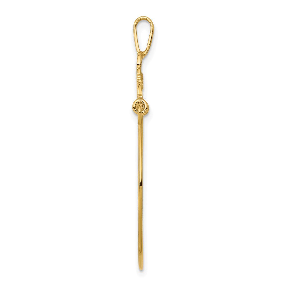 Alternate view of the 14k Yellow Gold Filigree Heart Charm Holder Pendant, 23mm by The Black Bow Jewelry Co.