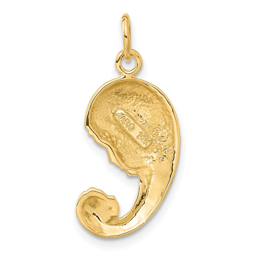 Alternate view of the 14k Yellow Gold Mother and Baby Charm or Pendant, 14mm (9/16 inch) by The Black Bow Jewelry Co.