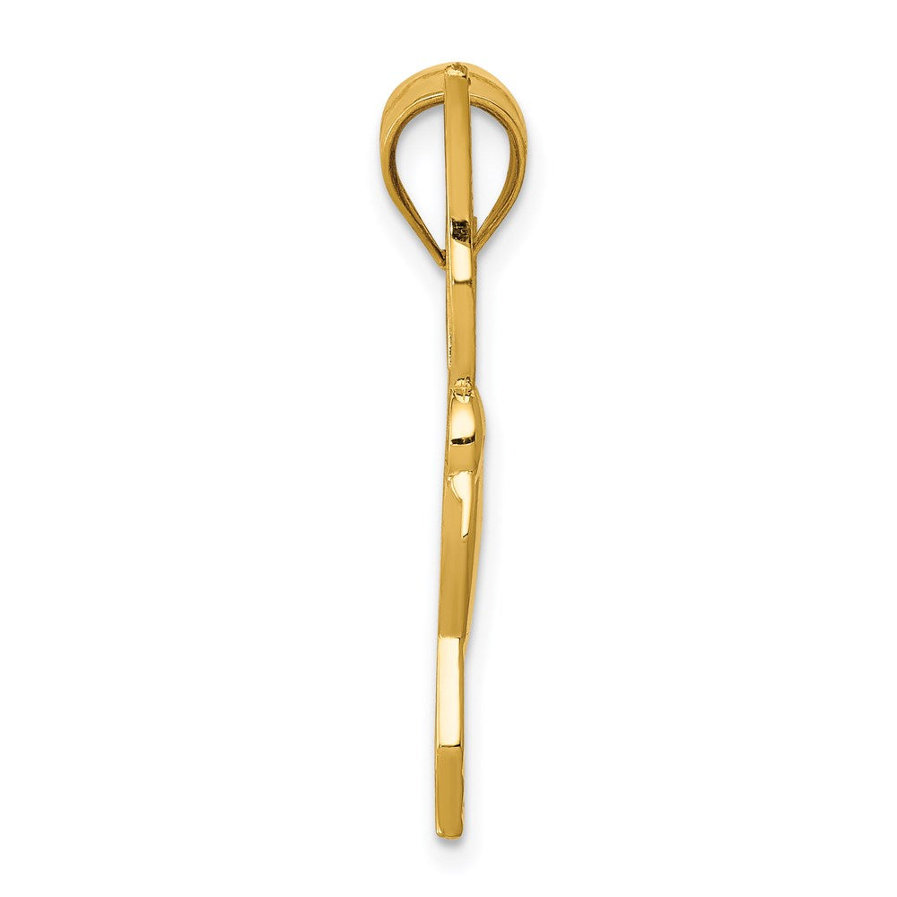 Alternate view of the 14k Yellow Gold Filigree Hummingbird Pendant, 20mm (3/4 inch) by The Black Bow Jewelry Co.