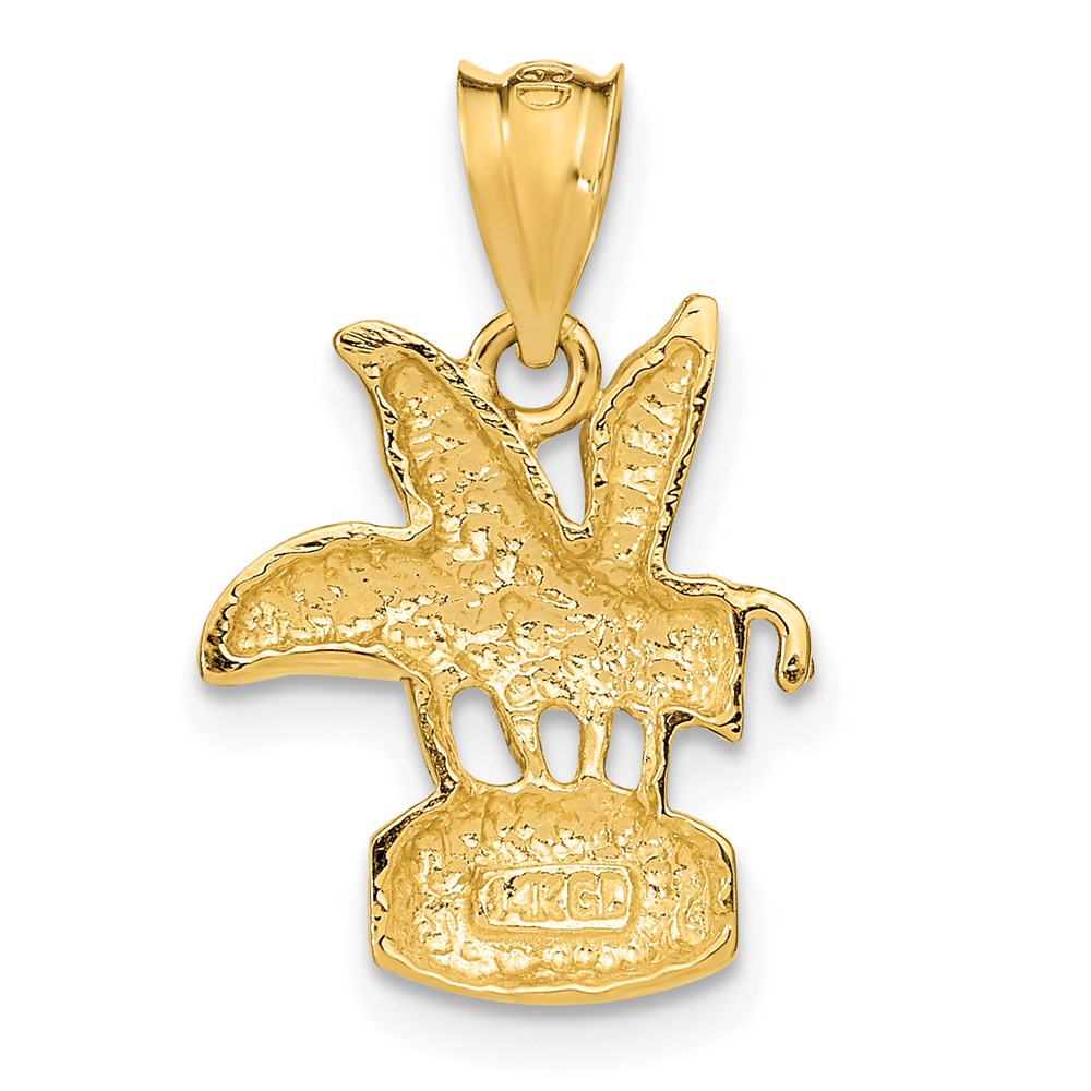 Alternate view of the 14k Yellow Gold Honey Bee Pendant, 13mm (1/2 inch) by The Black Bow Jewelry Co.