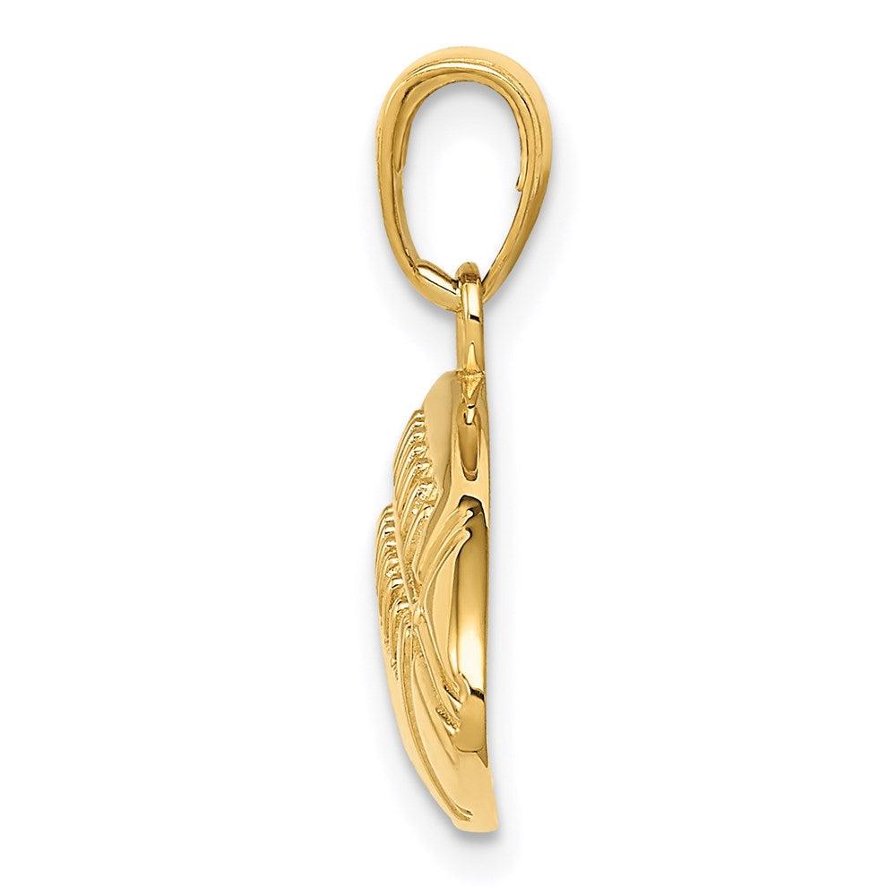 Alternate view of the 14k Yellow Gold Medium Football Charm or Pendant, 24mm (15/16 inch) by The Black Bow Jewelry Co.