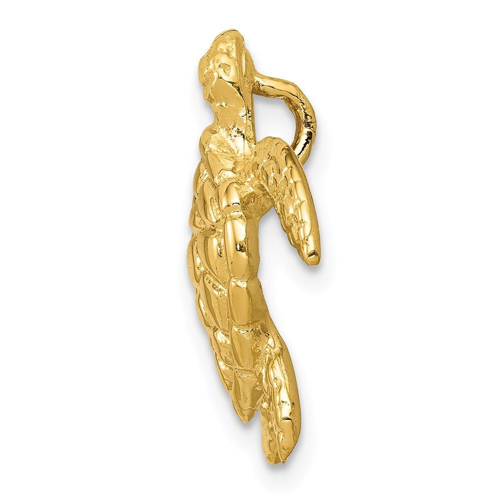 Alternate view of the 14k Yellow Gold Medium Sea Turtle Slide Pendant, 18mm (11/16 Inch) by The Black Bow Jewelry Co.