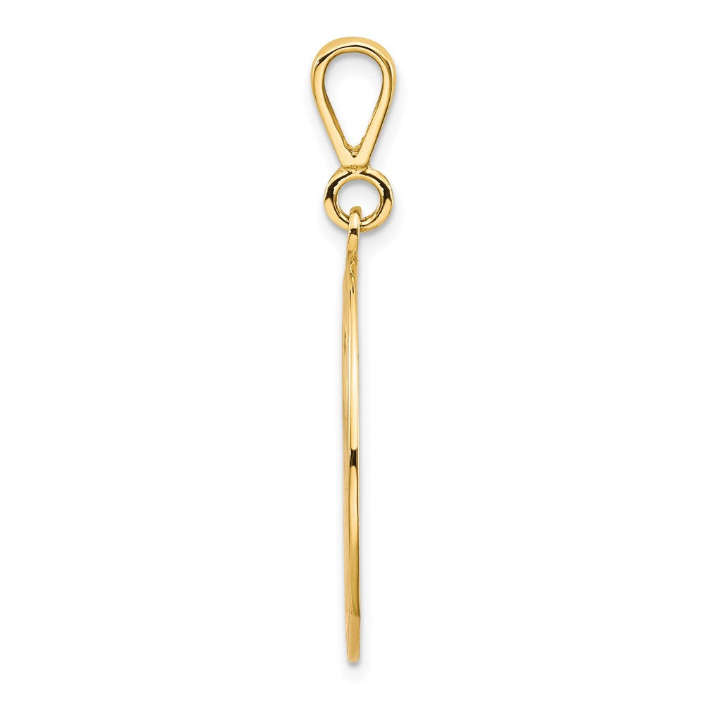Alternate view of the 14k Yellow Gold Masonic Circle Pendant, 23mm (7/8 Inch) by The Black Bow Jewelry Co.
