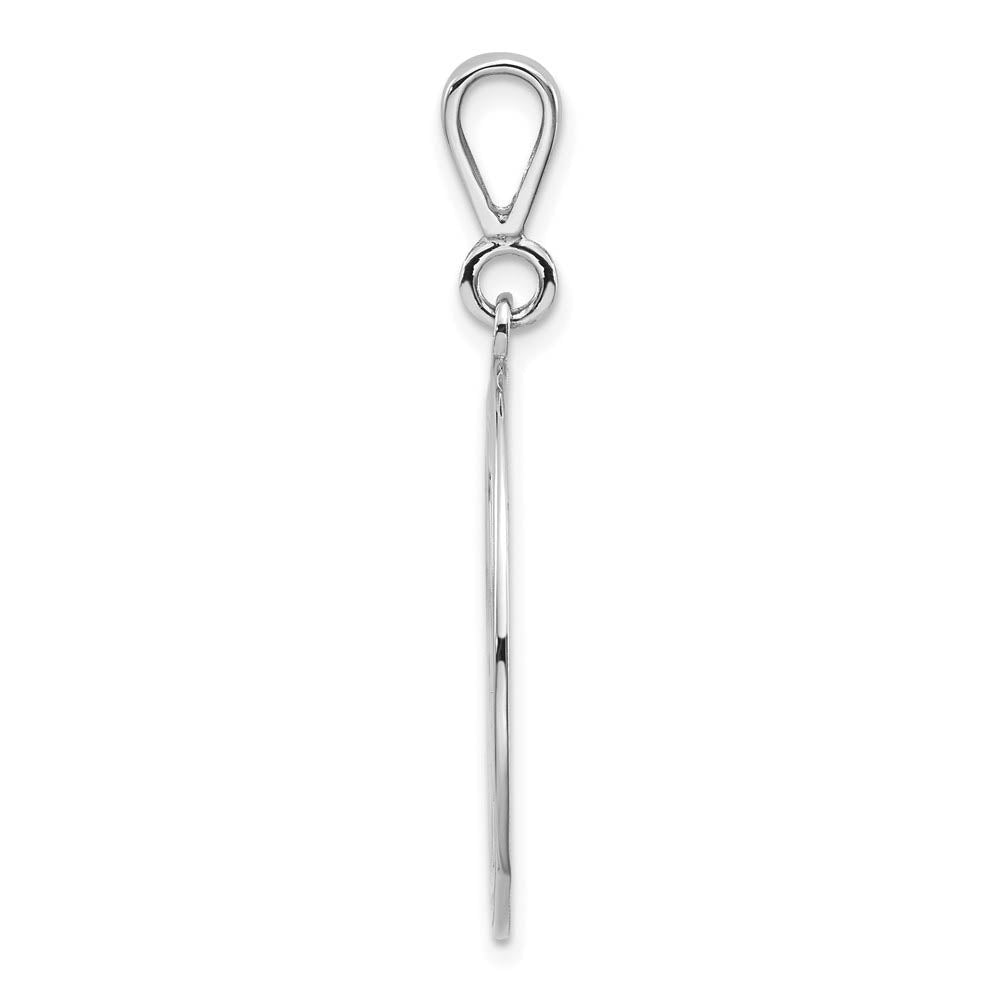 Alternate view of the 14k White Gold Masonic Circle Pendant, 23mm (7/8 Inch) by The Black Bow Jewelry Co.