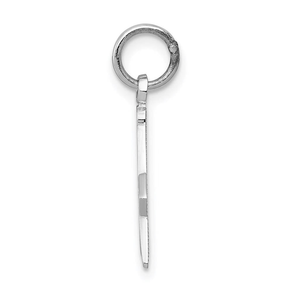 Alternate view of the 14k White Gold Masonic Symbol Charm or Pendant, 12mm (7/16 Inch) by The Black Bow Jewelry Co.