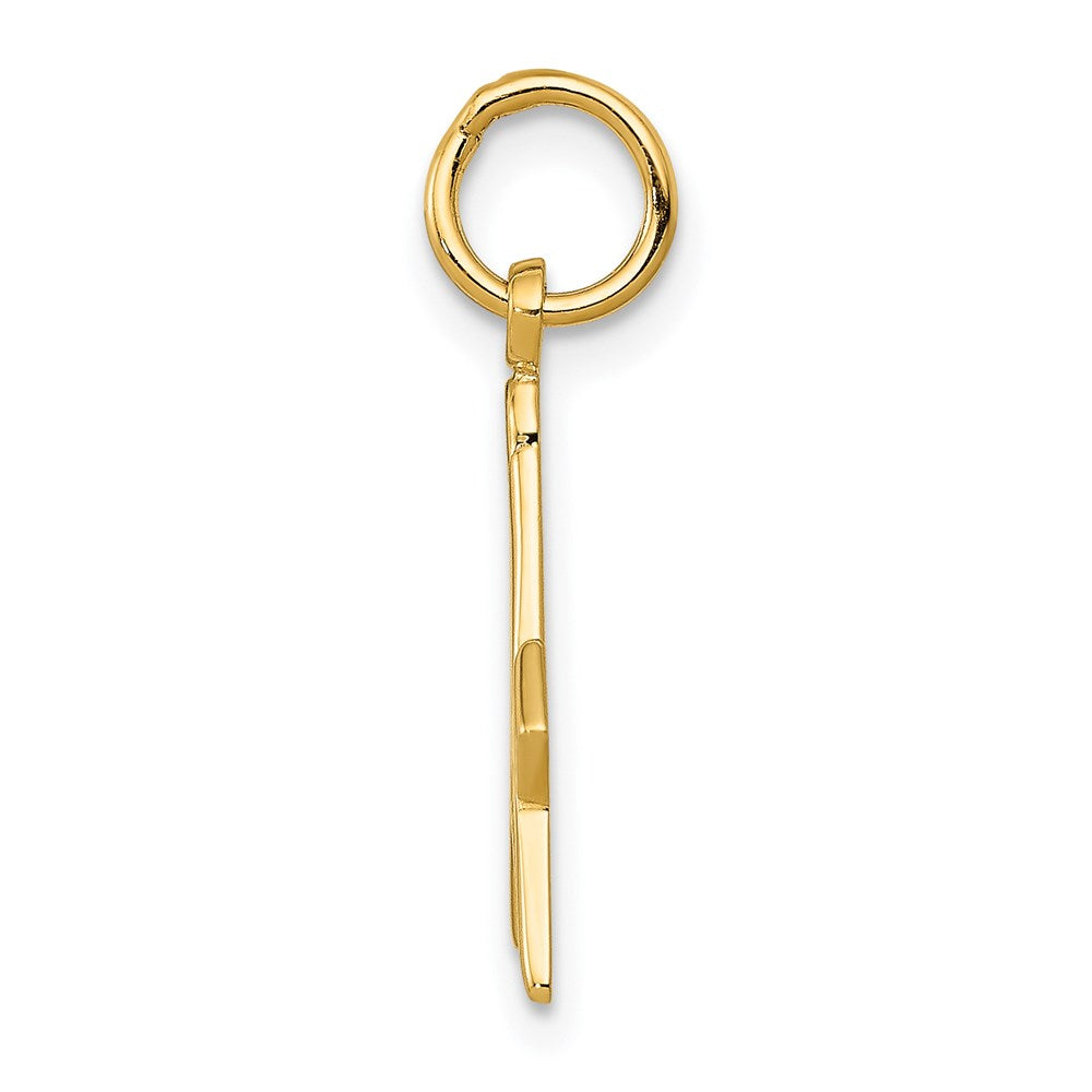 Alternate view of the 14k Yellow or White Gold Masonic Symbol Charm or Pendant, 12mm by The Black Bow Jewelry Co.