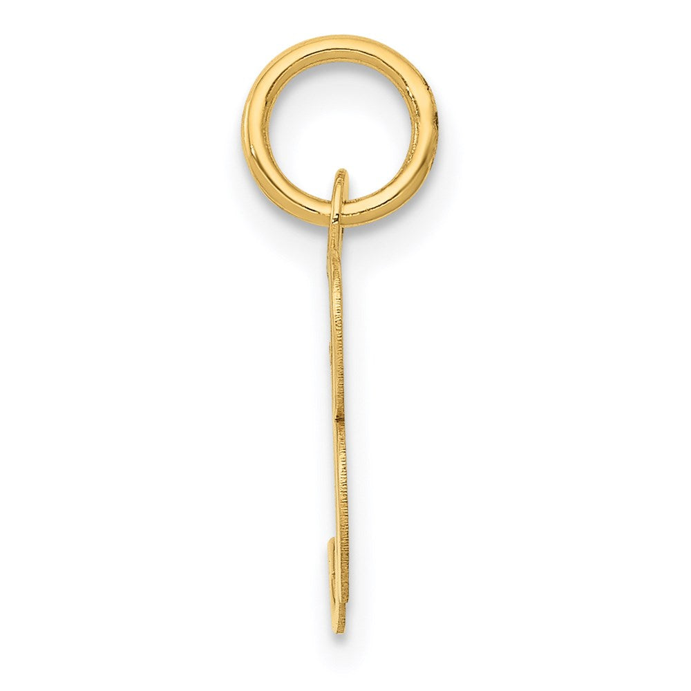 Alternate view of the 14k Yellow Gold, Ella Collection, Small Fancy Script Initial B Pendant by The Black Bow Jewelry Co.