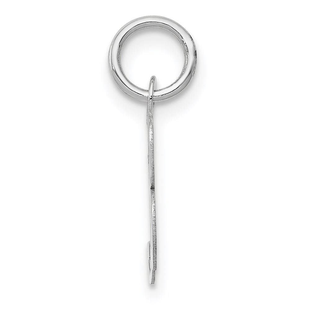 Alternate view of the 14k White Gold, Ella Collection, Small Fancy Script Initial B Pendant by The Black Bow Jewelry Co.