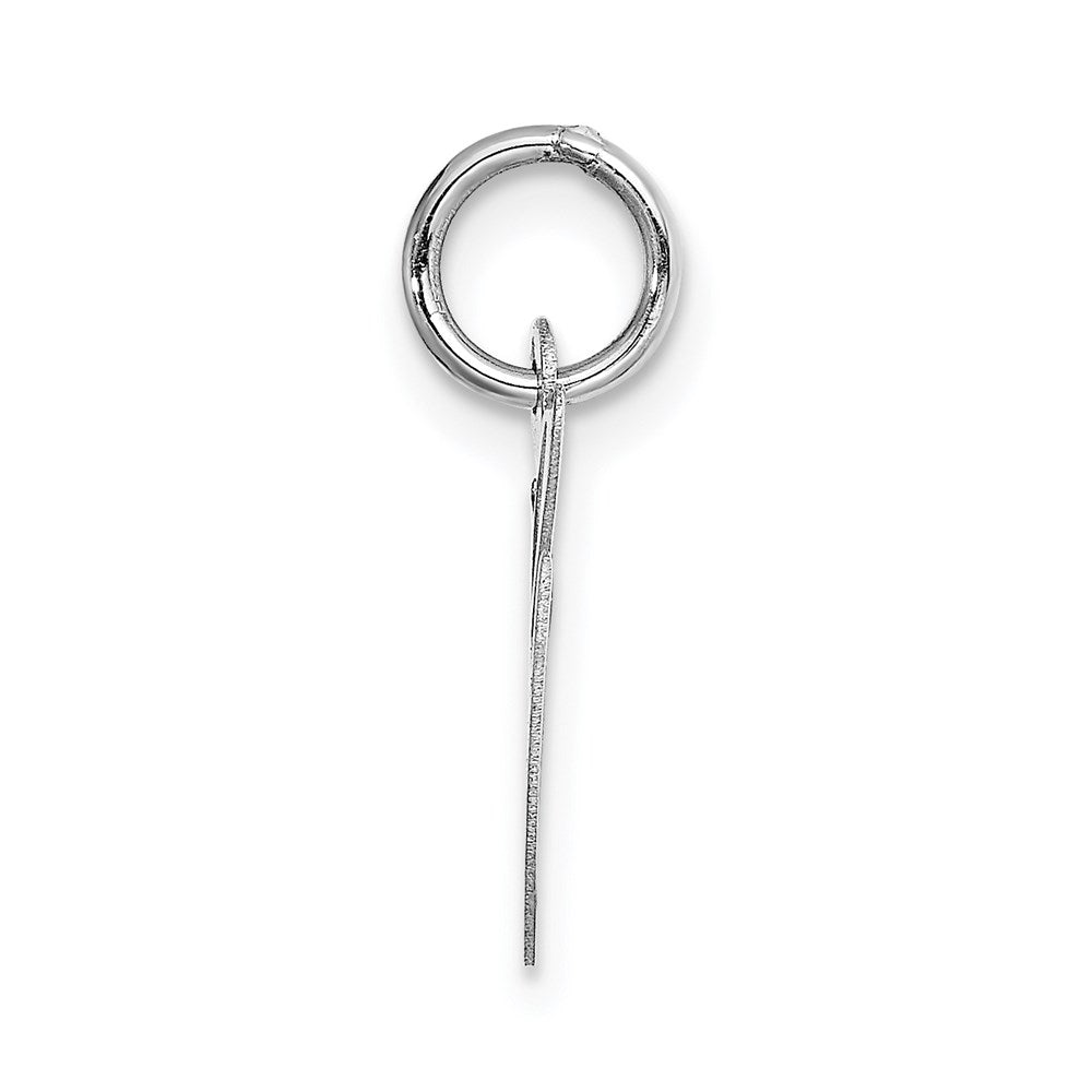 Alternate view of the 14k White Gold, Ella Collection, Small Fancy Script Initial G Pendant by The Black Bow Jewelry Co.