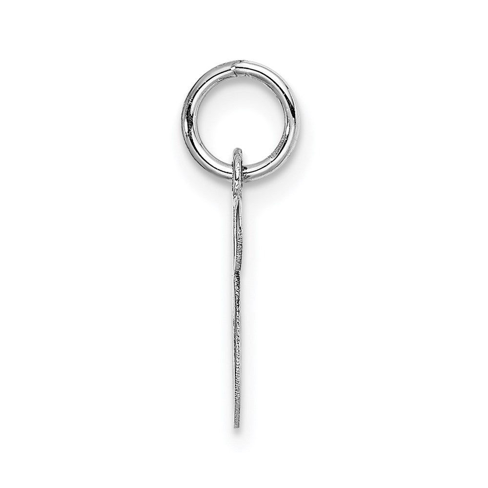 Alternate view of the 14k White Gold, Ella Collection, Small Fancy Script Initial S Pendant by The Black Bow Jewelry Co.