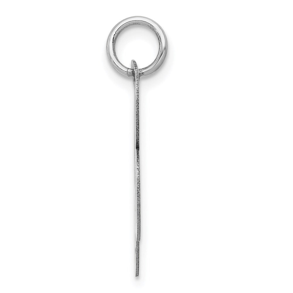 Alternate view of the 14k White Gold, Ella Collection, LG Fancy Script Initial B Pendant by The Black Bow Jewelry Co.