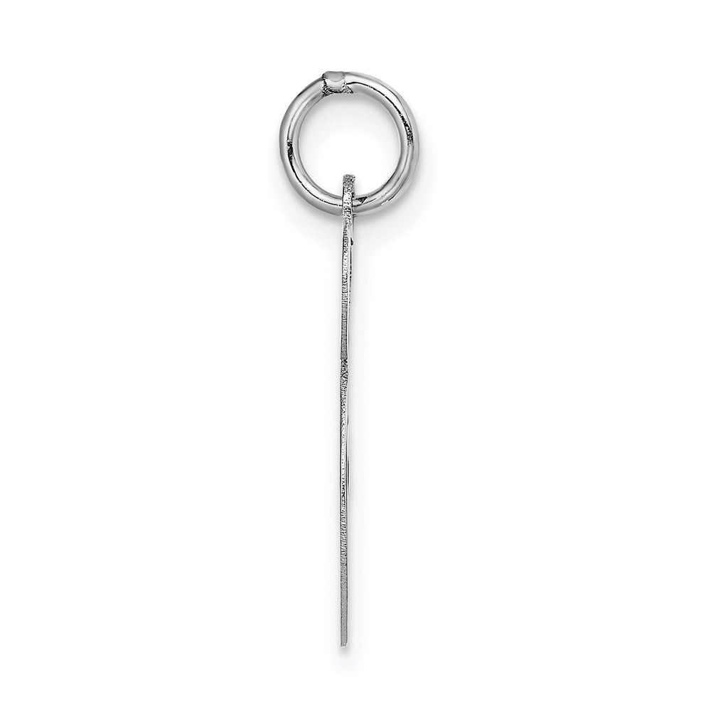 Alternate view of the 14k White Gold, Ella Collection, LG Fancy Script Initial S Pendant by The Black Bow Jewelry Co.