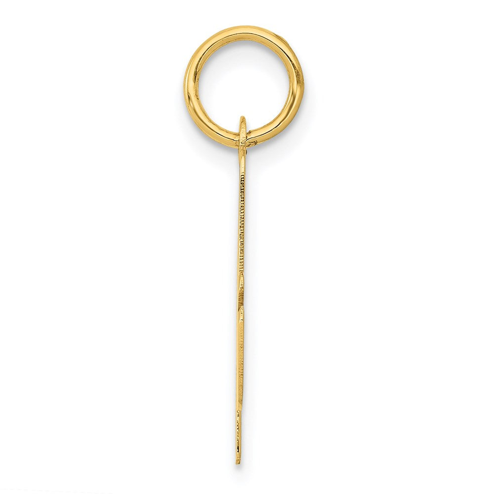 Alternate view of the 14k Yellow Gold, Madison Collection, Medium Script Initial A Pendant by The Black Bow Jewelry Co.