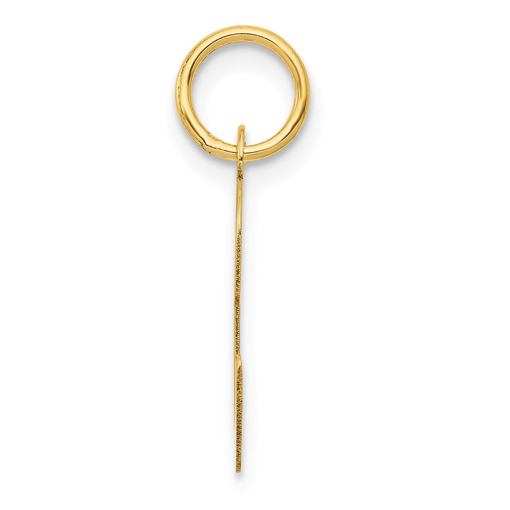 Alternate view of the 14k Yellow Gold, Madison Collection, Medium Script Initial C Pendant by The Black Bow Jewelry Co.