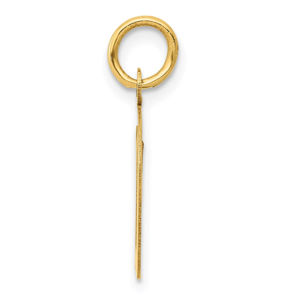 Alternate view of the 14k Yellow Gold, Madison Collection, Medium Script Initial D Pendant by The Black Bow Jewelry Co.