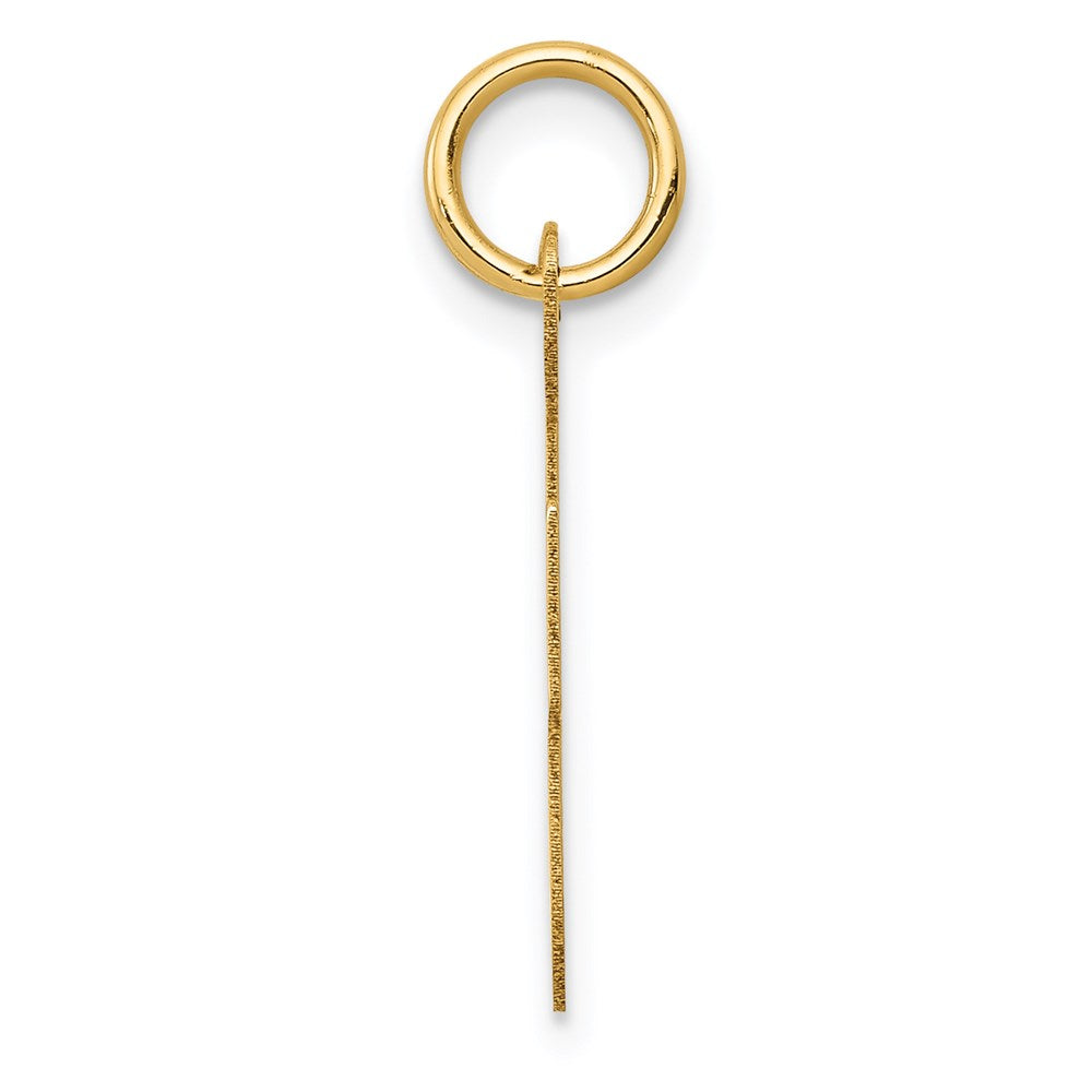 Alternate view of the 14k Yellow Gold, Madison Collection, Medium Script Initial F Pendant by The Black Bow Jewelry Co.