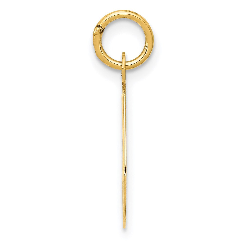 Alternate view of the 14k Yellow Gold, Madison Collection, Medium Script Initial G Pendant by The Black Bow Jewelry Co.