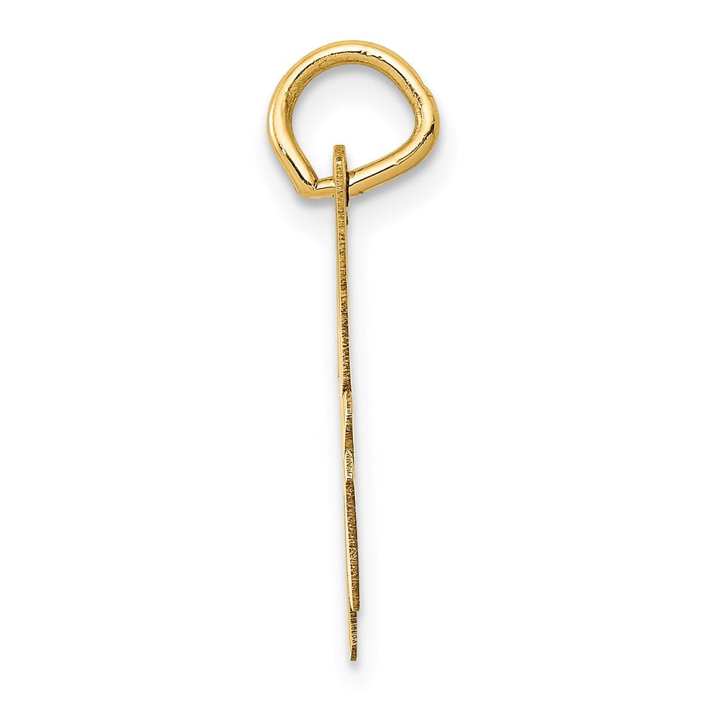 Alternate view of the 14k Yellow Gold, Madison Collection, Medium Script Initial H Pendant by The Black Bow Jewelry Co.