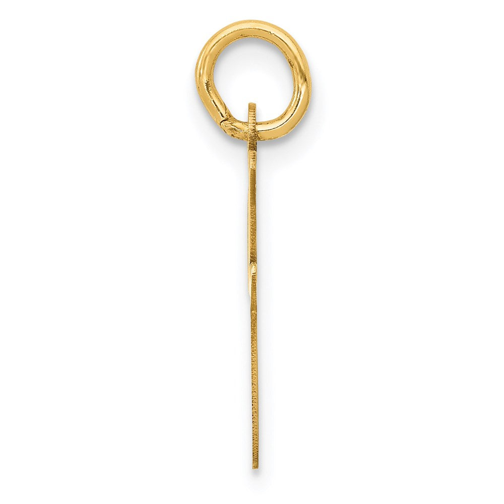 Alternate view of the 14k Yellow Gold, Madison Collection, Medium Script Initial I Pendant by The Black Bow Jewelry Co.