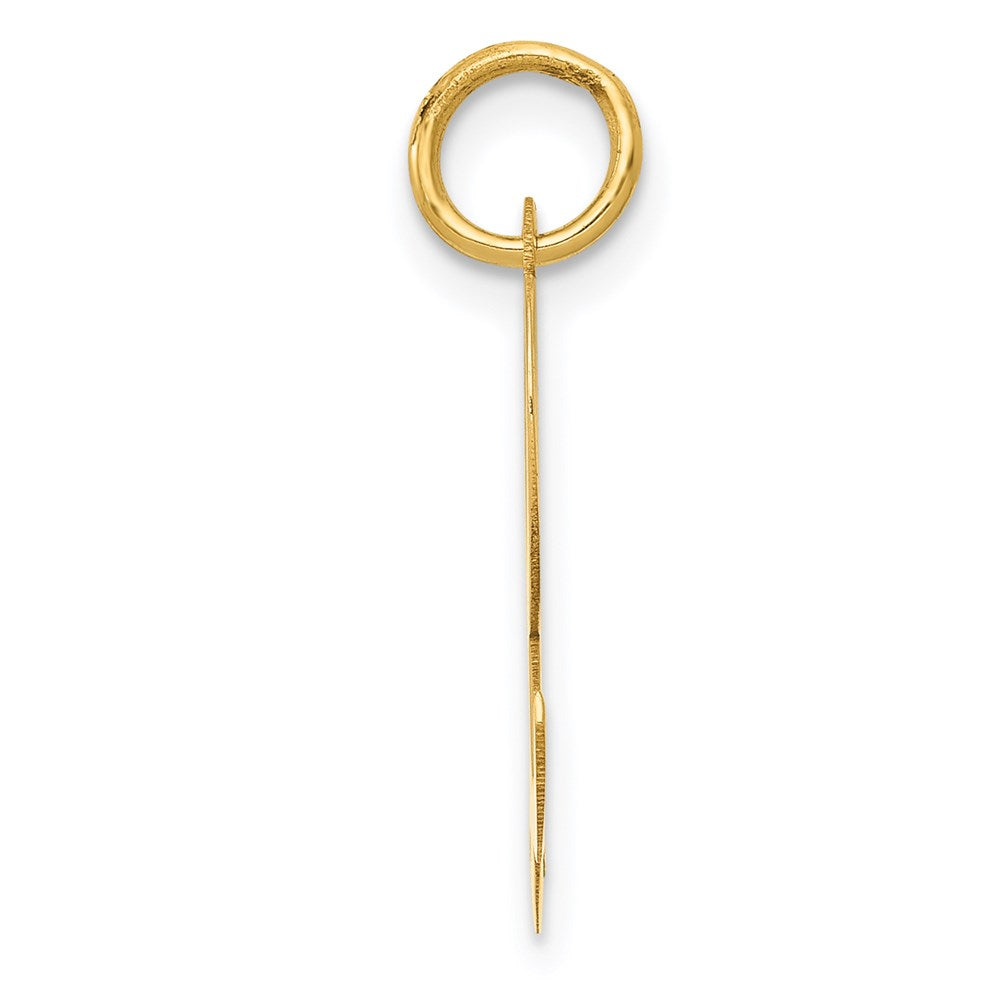 Alternate view of the 14k Yellow Gold, Madison Collection, Medium Script Initial L Pendant by The Black Bow Jewelry Co.